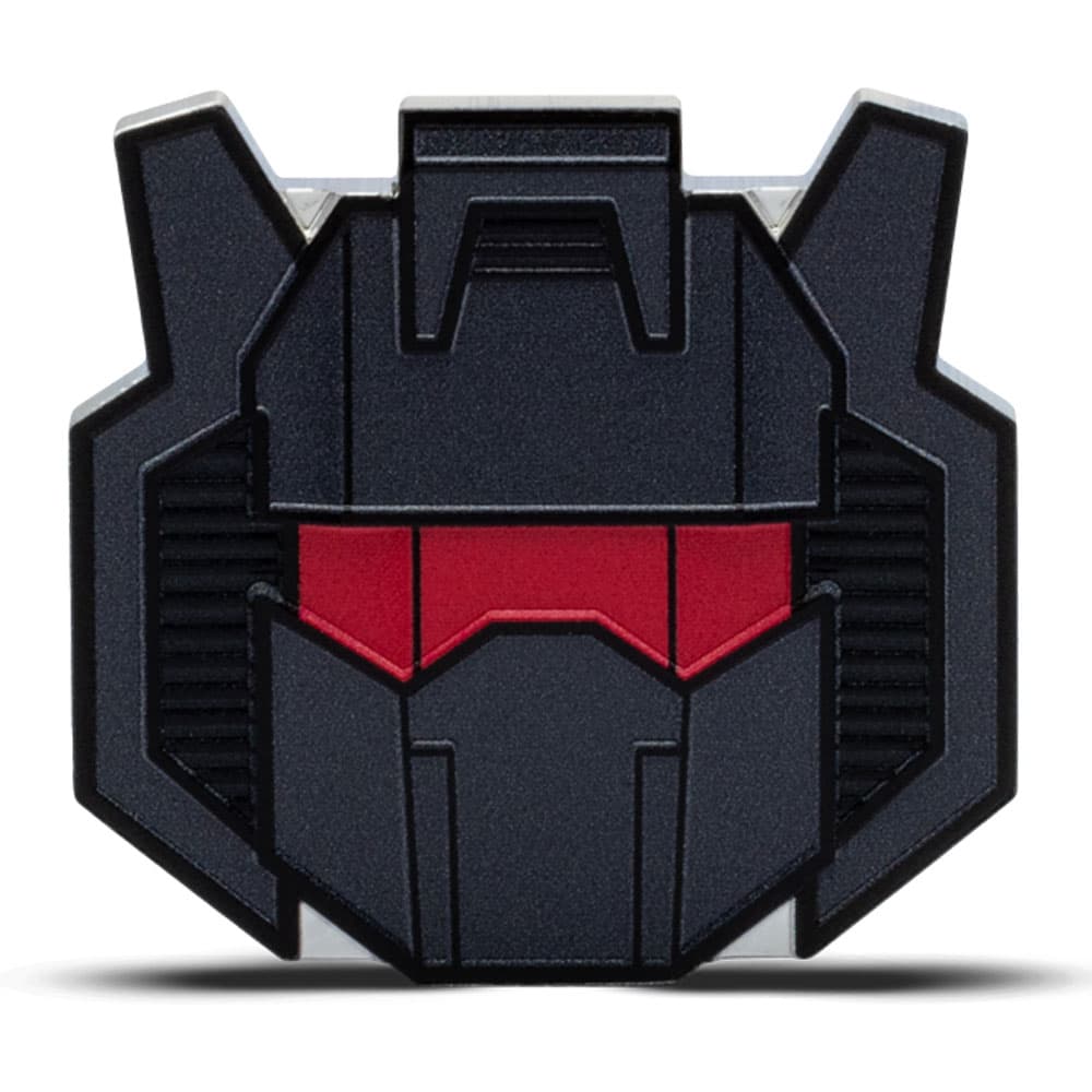 2025 1 oz Proof Colorized Niue Silver Grimlock Transformers Head Shaped Coin (Box + CoA)
