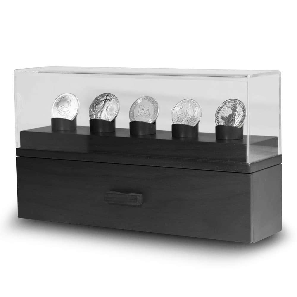 Black Coin Deck Display Case w/ Storage