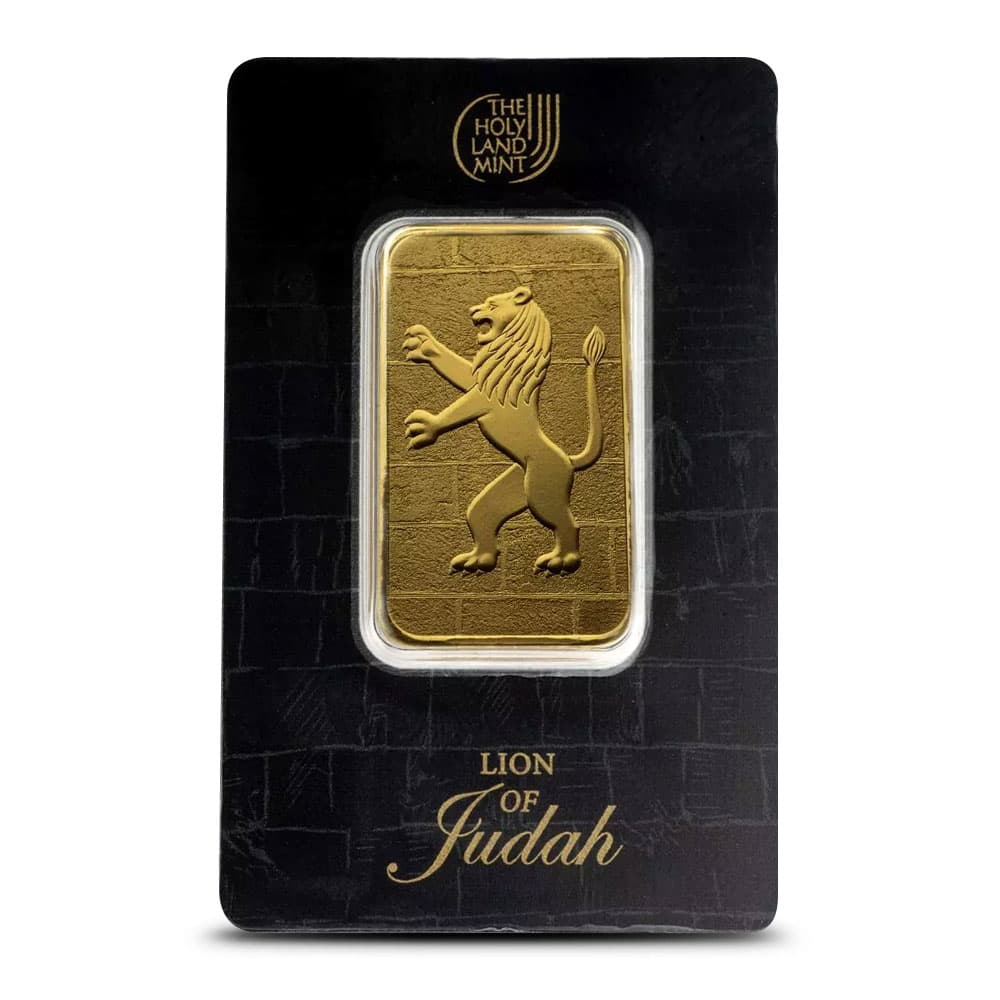 1 oz The Holy Land Mint Lion of Judah Gold Bar (New w/ Assay)