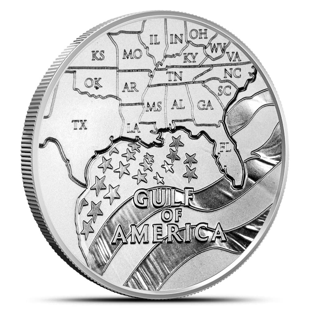1 oz Gulf of America Commemorative Silver Round (New)