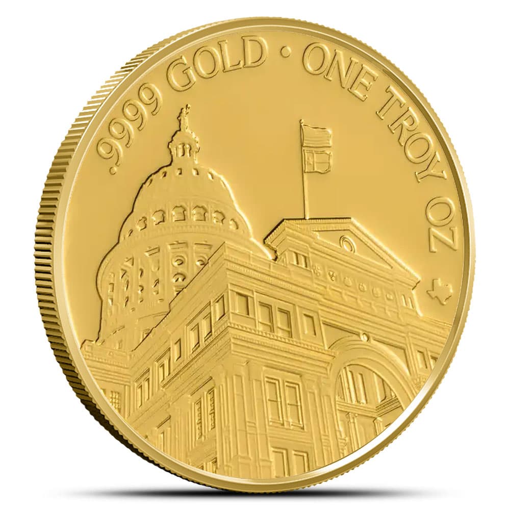 2025 1 oz Texas Mint State Capitol Gold Round (New)