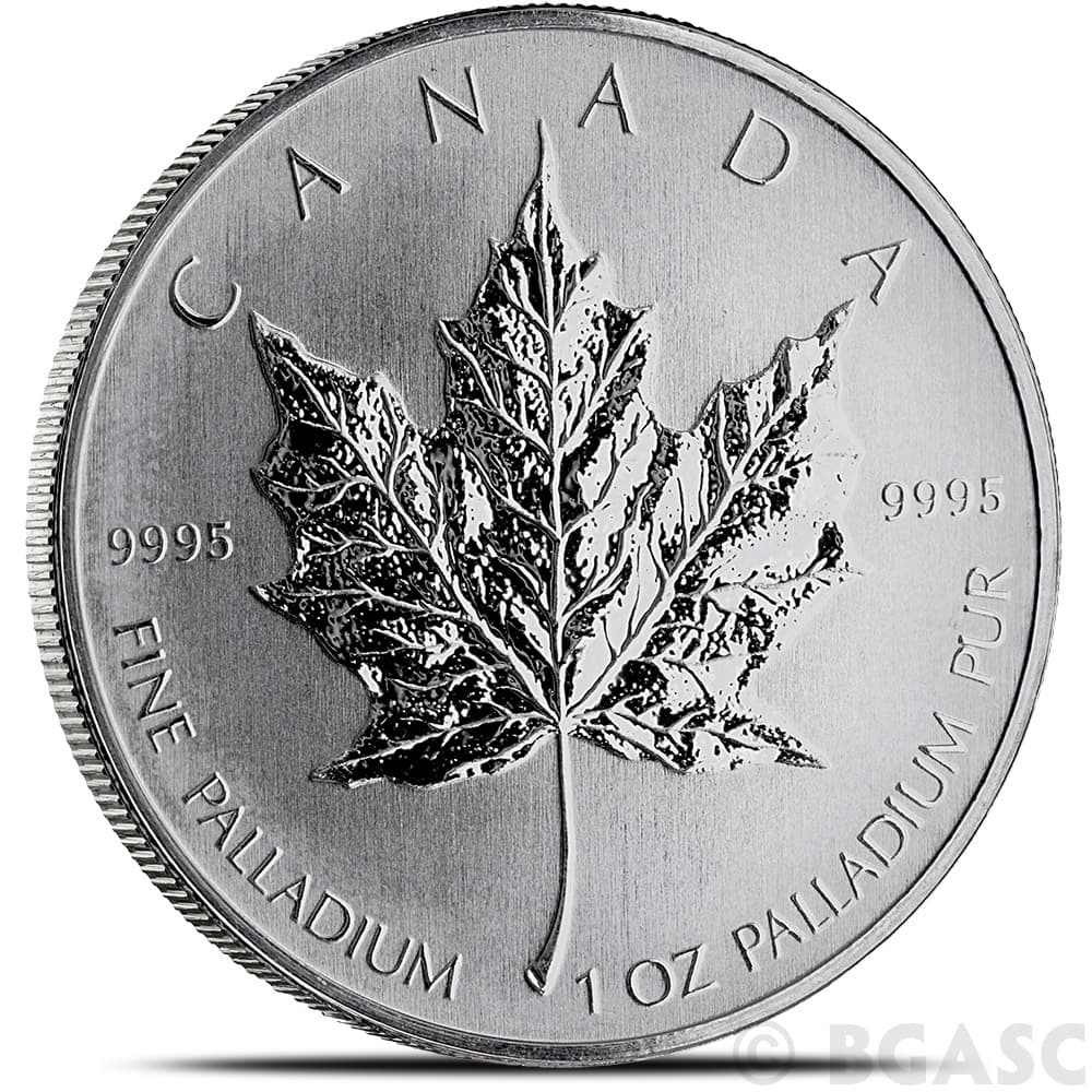 1 oz Canadian Palladium Maple Leaf Coin (Random Year)