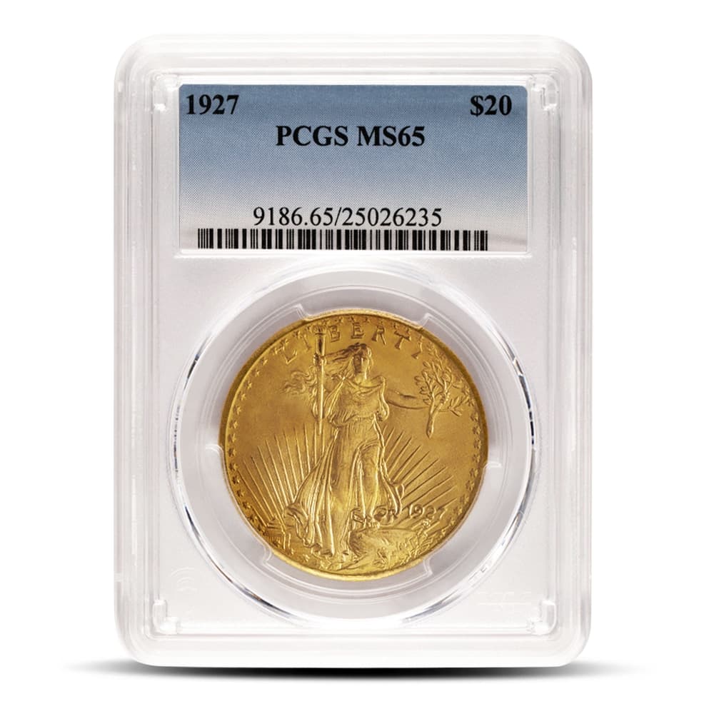 Pre-33 $20 Saint Gaudens Gold Double Eagle Coin MS65 (PCGS or NGC)