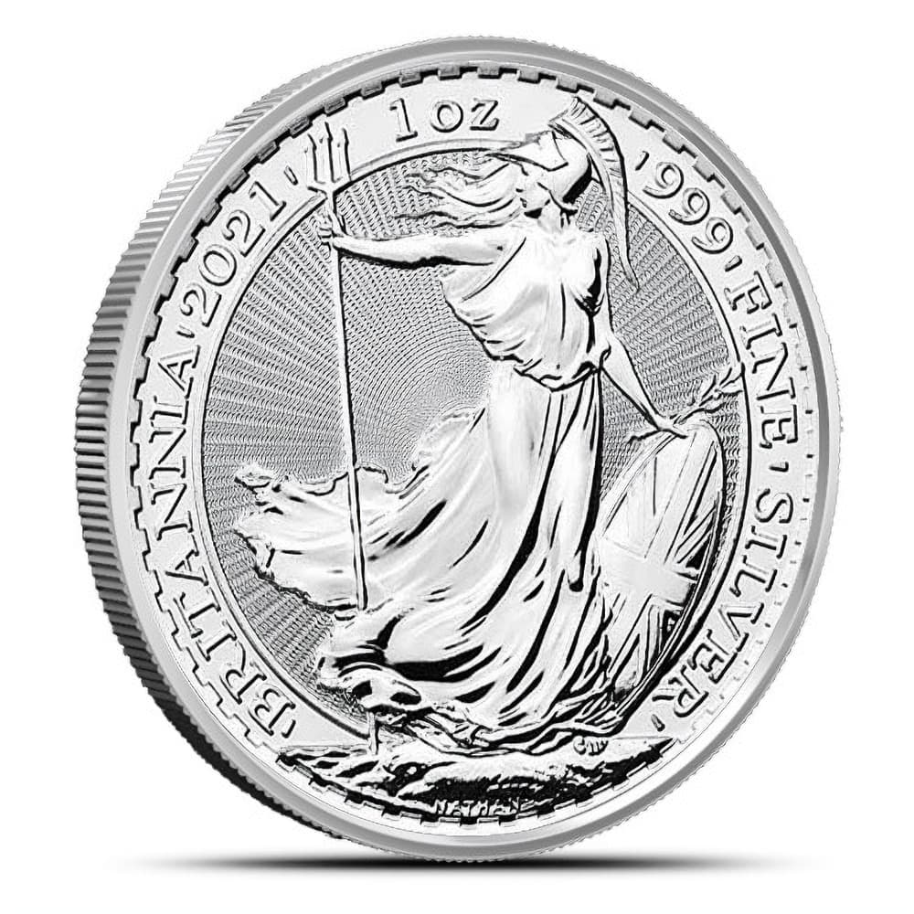 2021 1 oz Silver Britannia .999 Fine Silver Bullion Coin Brilliant Uncirculated