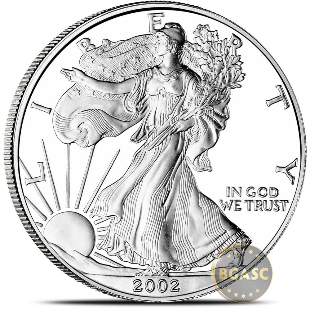 2002 1 oz American Silver Eagle Coin