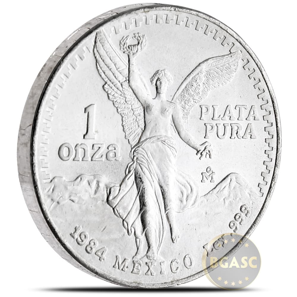 1984 1 oz Onza Silver Mexico Libertad .999 Fine Silver Bullion Coin Uncirculated
