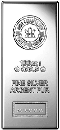 100 oz Silver Bar Royal Canadian Mint