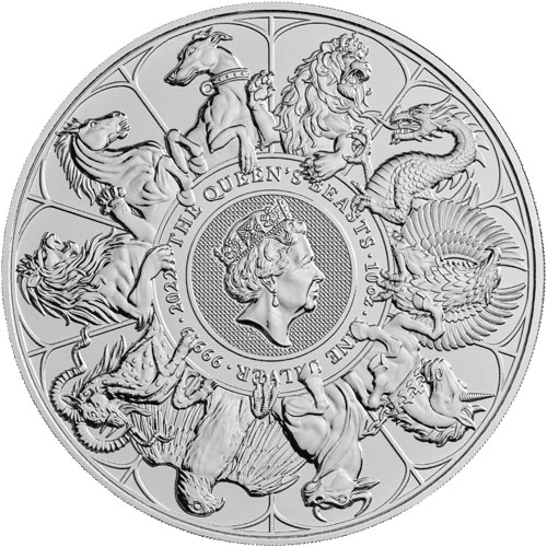 10 oz Royal Mint Queen’s Beast Completer Silver Coin