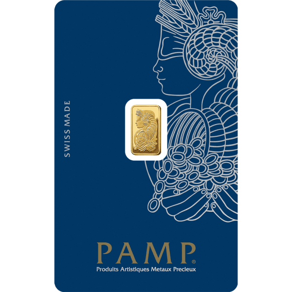 1 gram Gold Bar PAMP Suisse Fortuna