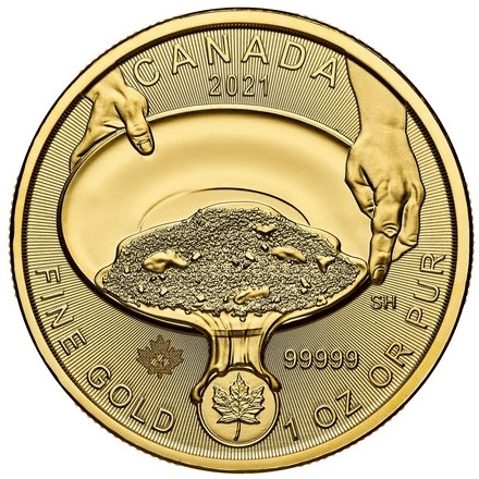 1 oz 2021 Canadian .99999 Klondike Gold Rush Gold Coin