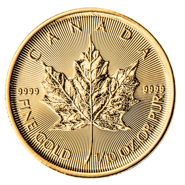 1/10 oz Canadian Gold Maple Leaf Coin