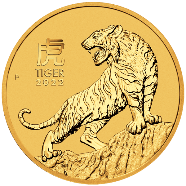 2022 1/10 Oz Perth Mint Gold Tiger Coin