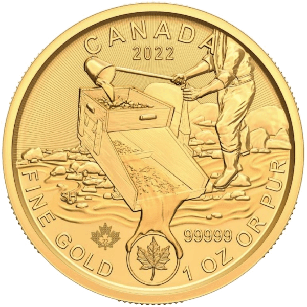 1 oz 2022 Canadian 99.999 Klondike Gold Rush Gold Coin