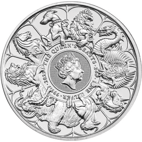 2 oz 2021 Royal Mint Queen’s Beast Completer Silver Coin