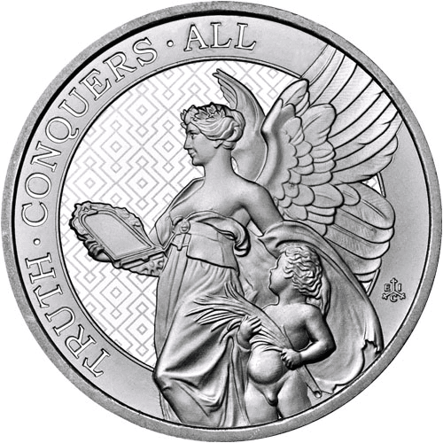 2022 1 oz Silver St Helena Truth Coin
