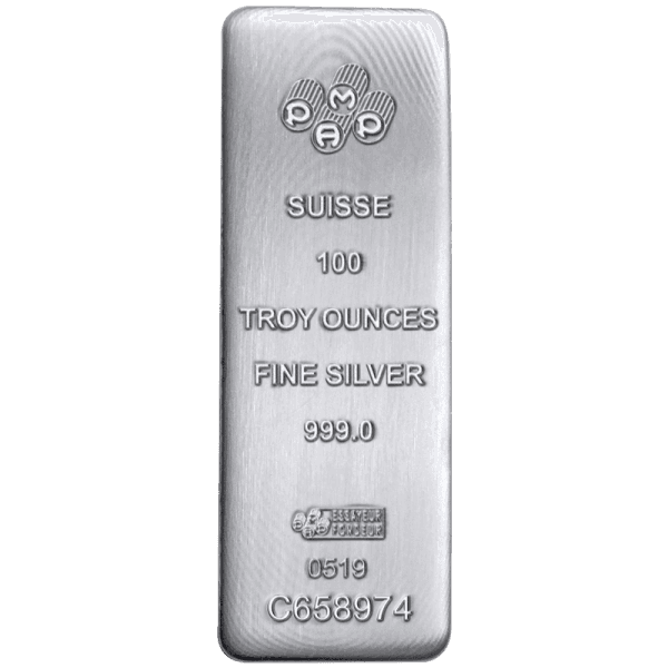 100 oz PAMP Suisse Silver Bar