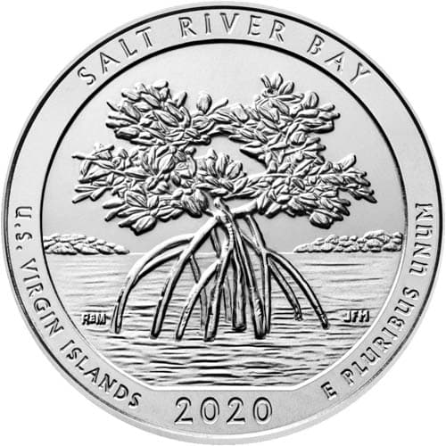 2020 5 oz ATB Salt River Bay National Historical Park and Preserve Silver Coin