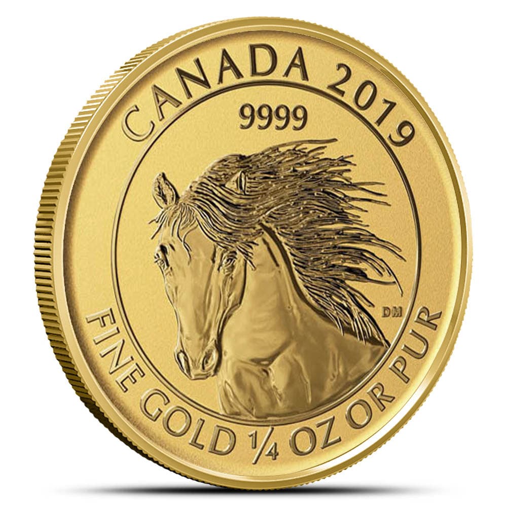2019 1/4 oz Canadian Gold Wild Horse Reverse Proof Coin