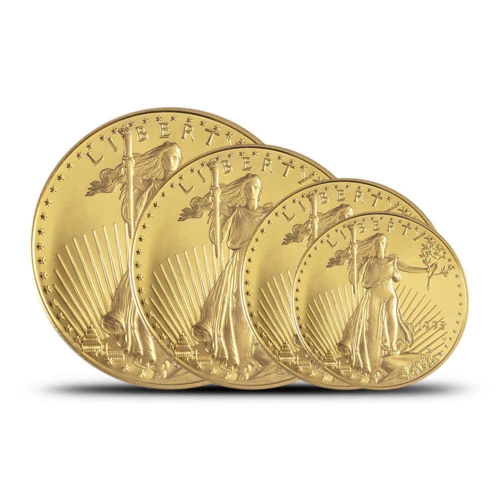 1995-W 4-Coin Proof American Gold Eagle Set (Box + CoA)