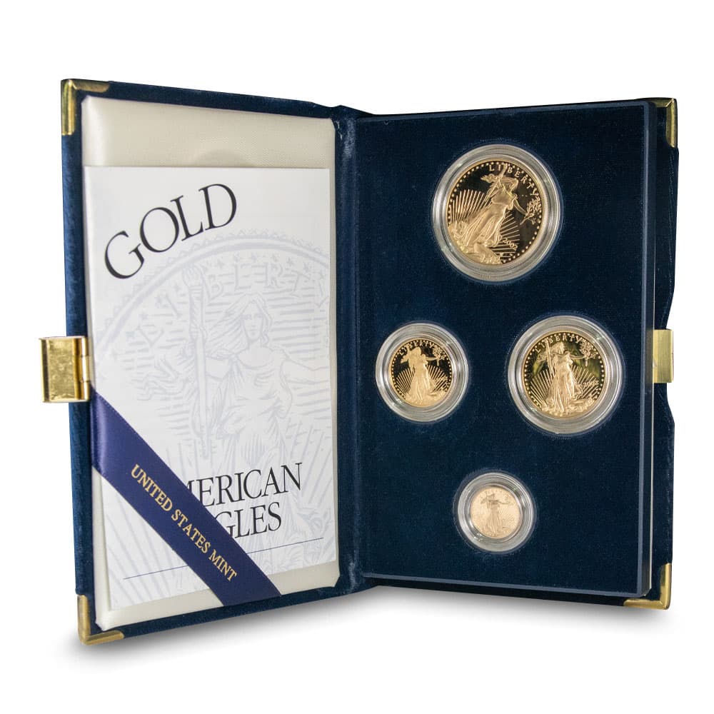 2003-W 4-Coin Proof American Eagle Gold Set with Box & CoA