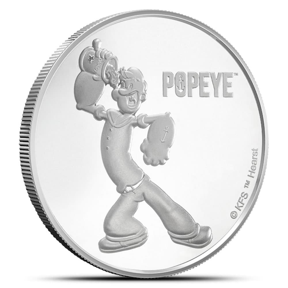 2024 1 oz Fiji Silver Popeye Coin (Proof-like)