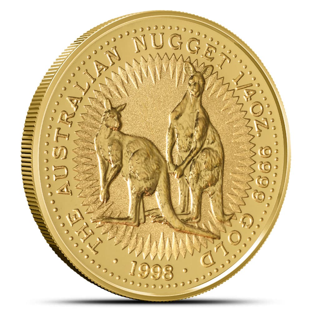 1/4 oz Australian Gold Nugget Kangaroo Coin (Random Year)