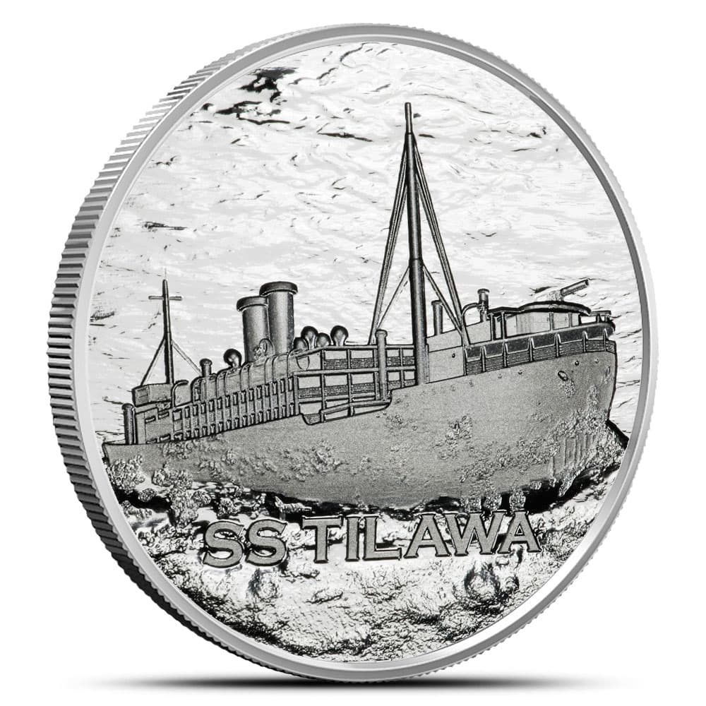 1/2 oz S.S. Tilawa Shipwreck Silver Wreckage Round (New)