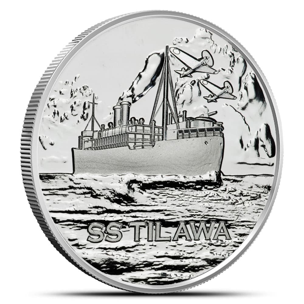 1/4 oz S.S. Tilawa Shipwreck Silver Voyage Round (New)