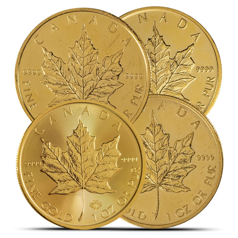 1 oz Canadian Gold Maple Leaf Coin (Random Year, .9999 Pure)