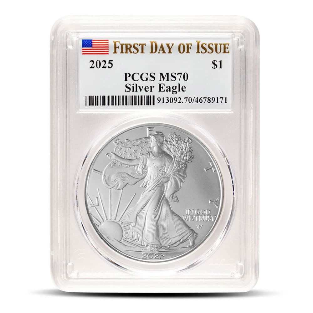 2025 1 oz American Silver Eagle Coin PCGS MS70 FDOI 1/24/2025