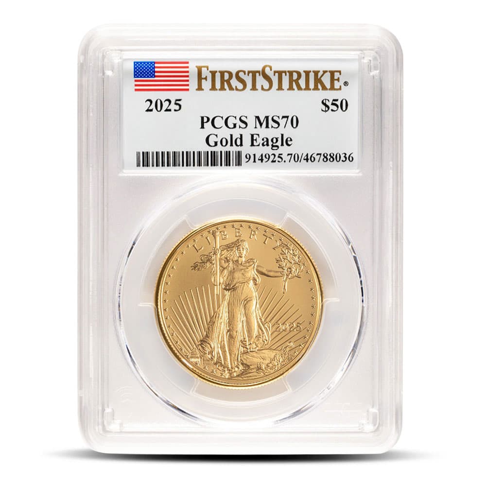 2025 1 oz American Gold Eagle Coin PCGS MS70 FS 1/24/2025