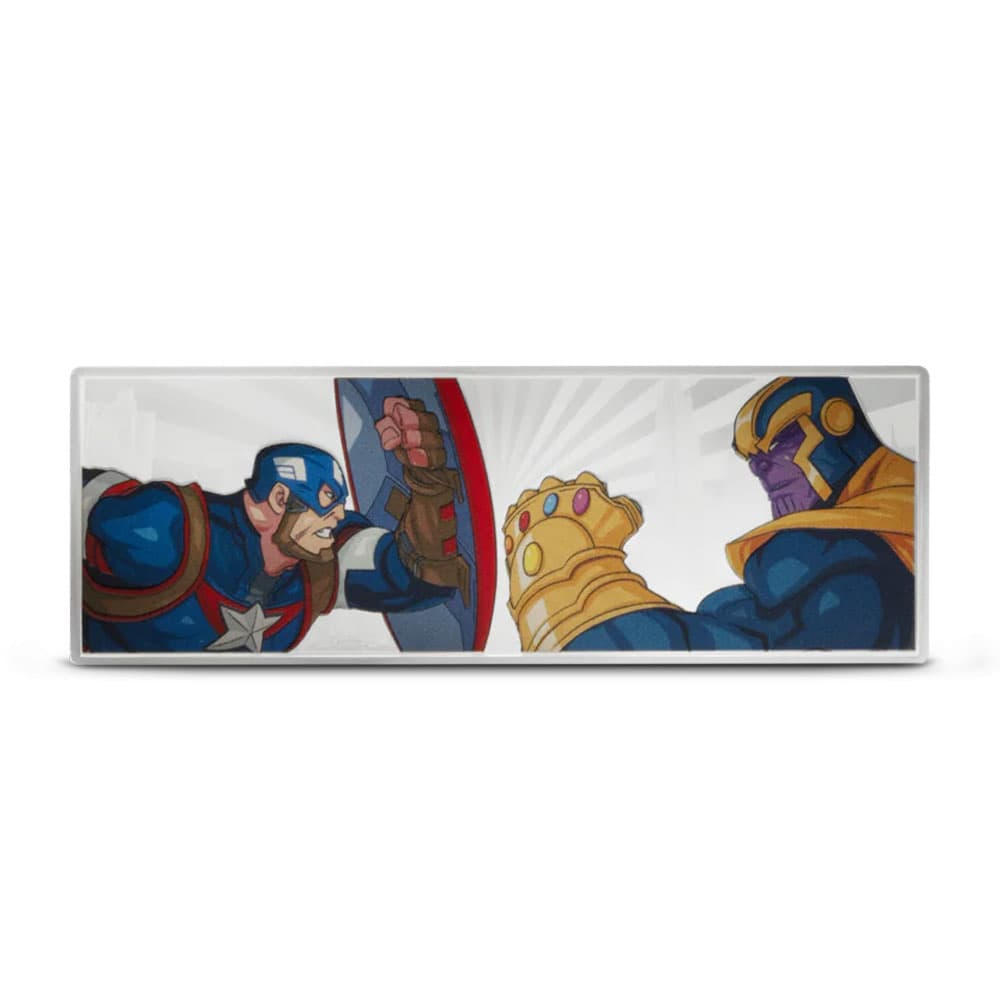 2025 3 oz Proof Colorized Niue Silver Captain America Vs. Thanos Coin (Box + CoA)