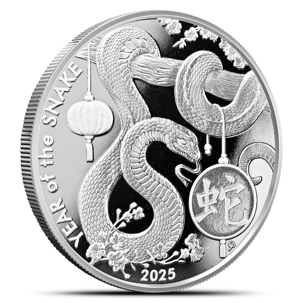 2025 1 oz Asahi Lunar Snake Silver Round (New)