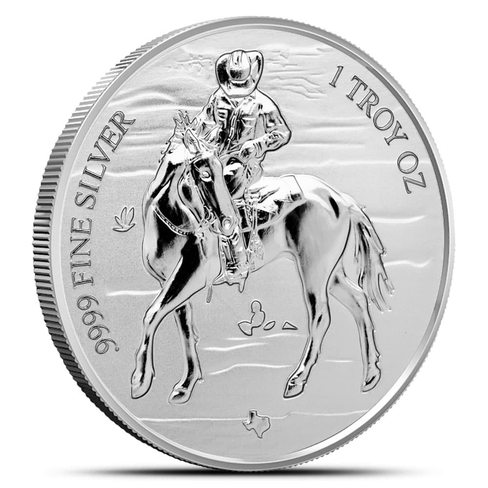 2025 1 oz Texas Mint Silver Cowboy Round (New) 1/15/2025