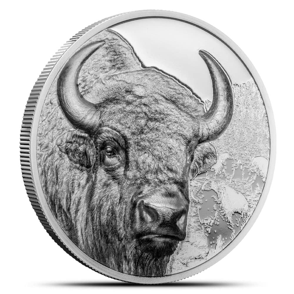 2025 1 oz Proof Mongolia Silver Bison Coin