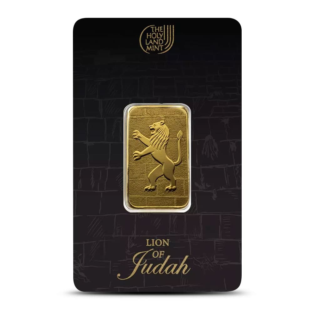 10 Gram The Holy Land Mint Lion of Judah Gold Bar (New w/ Assay)