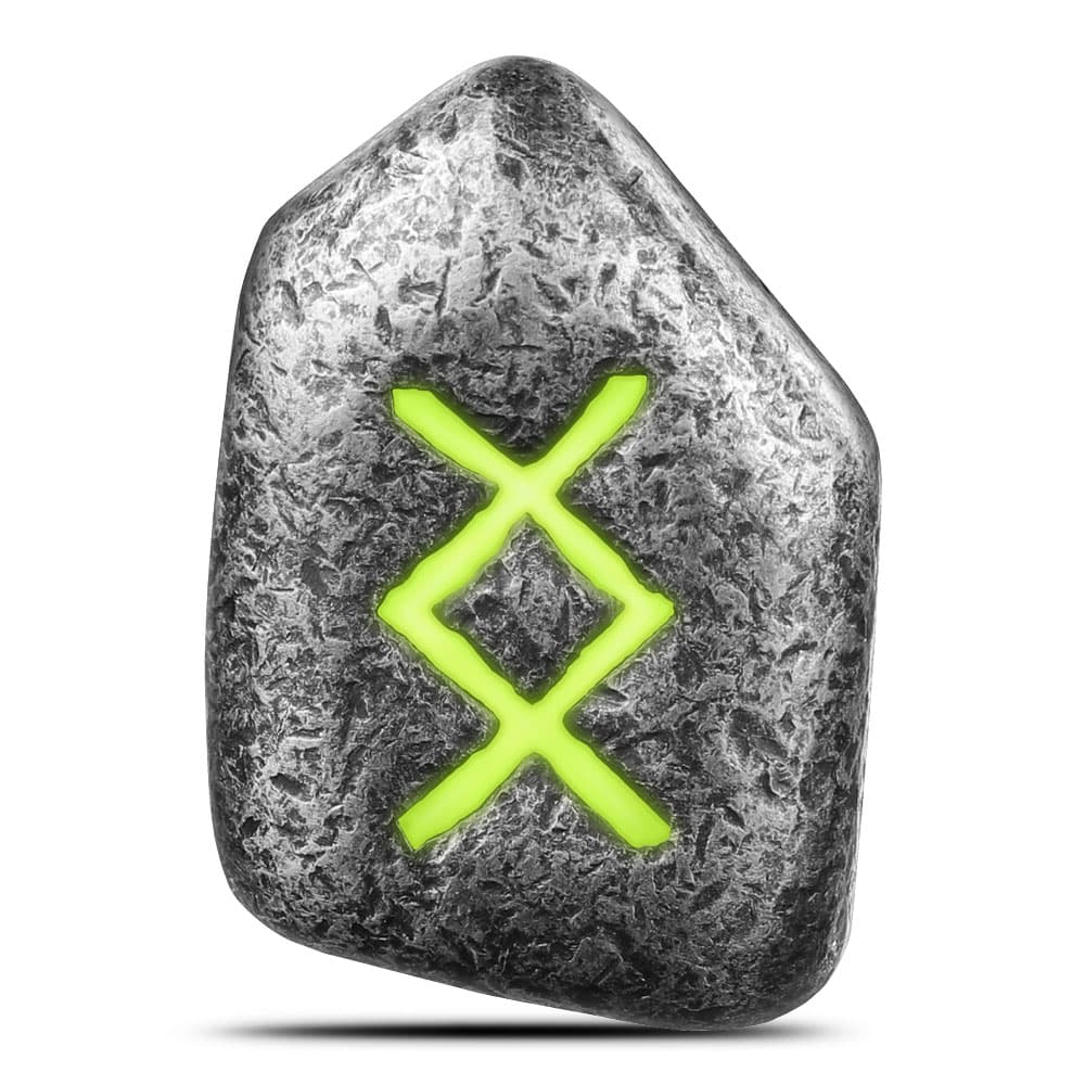 1 oz Antique Germania Mint Ingwaz Rune Cast Silver Bar (New, Numbered)