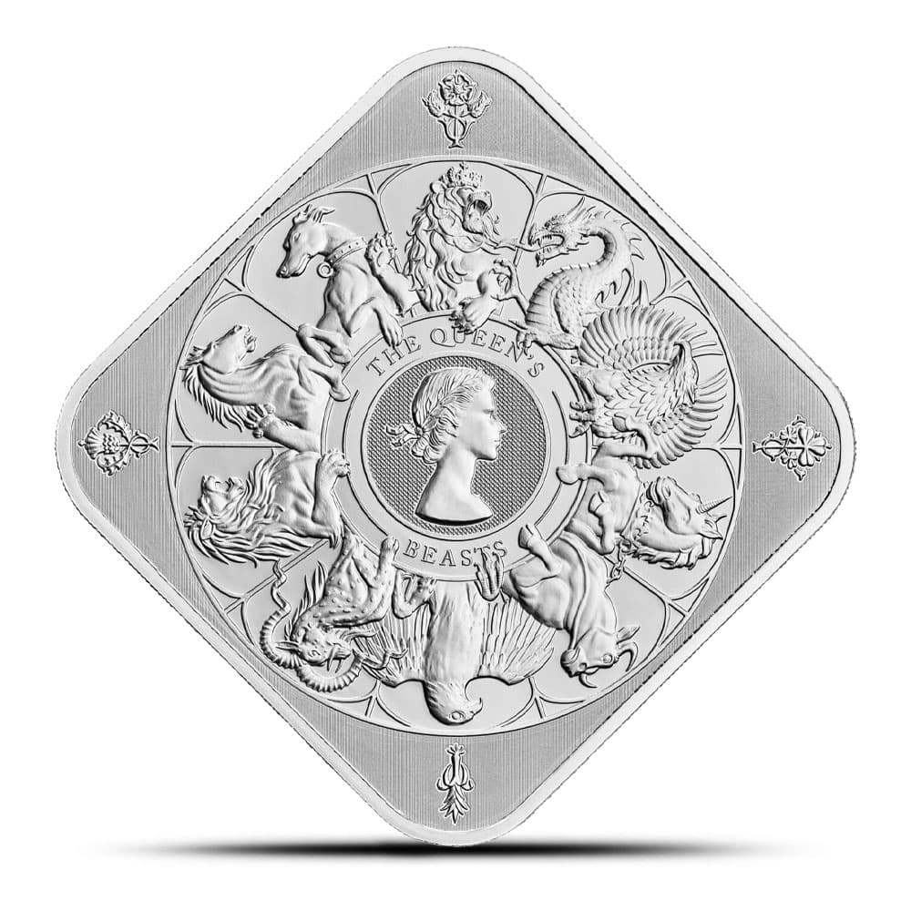 1 oz The Royal Mint Queen’s Beast Collection Silver Bar (New)