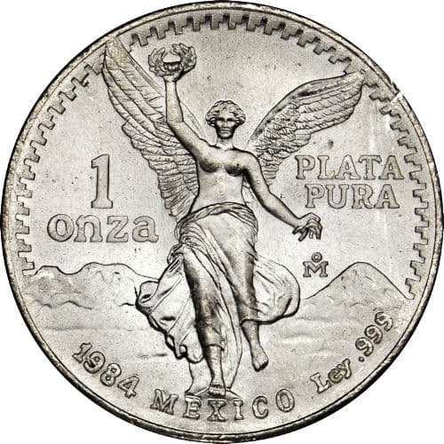 1984 1 oz Mexican Silver Libertad Coin