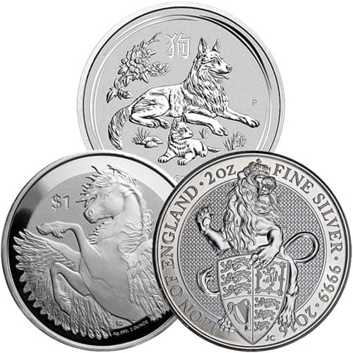 2 oz Silver Coin (Varied Condition, Any Mint)