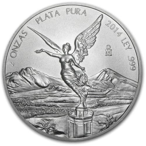 2014 2 oz Mexican Silver Libertad Coin (BU)