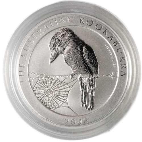 2008 2 oz Australian Silver Kookaburra Coin