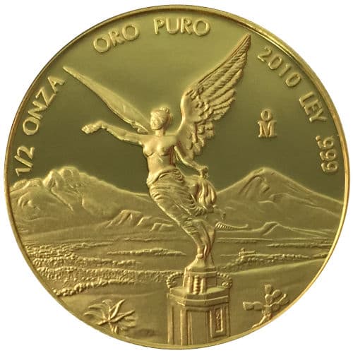 2010 1/2 oz Proof Mexican Gold Libertad Coin