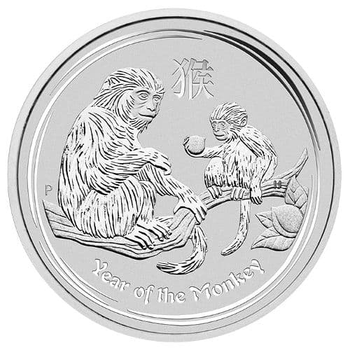2016 2 oz Australian Silver Lunar Monkey Coin (BU)