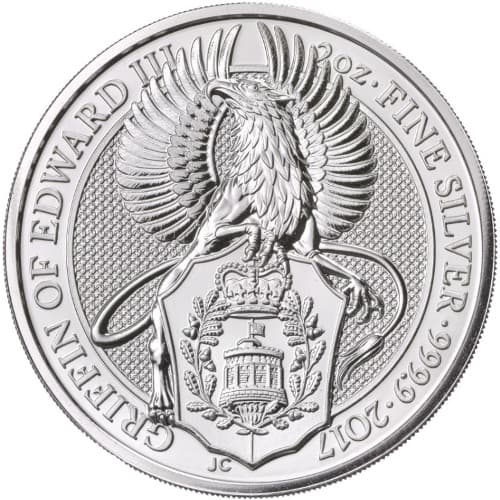 2017 2 oz British Silver Queen’s Beast Griffin Coin