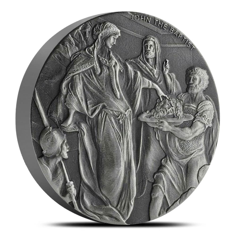 2018 2 oz John the Baptist Biblical Series Silver Coin
