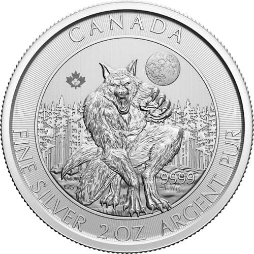 2021 2 oz Canadian Werewolf Silver Coin (BU)