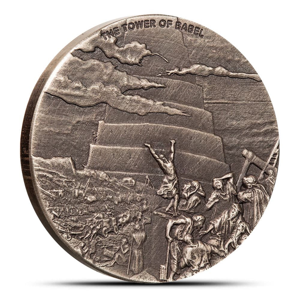 2023 2 oz The Tower Of Babel Biblical Silver Coin Series (New)