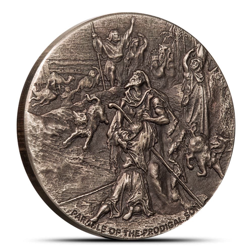 2023 2 oz Parable of the Prodigal Son Biblical Silver Coin Series (New)