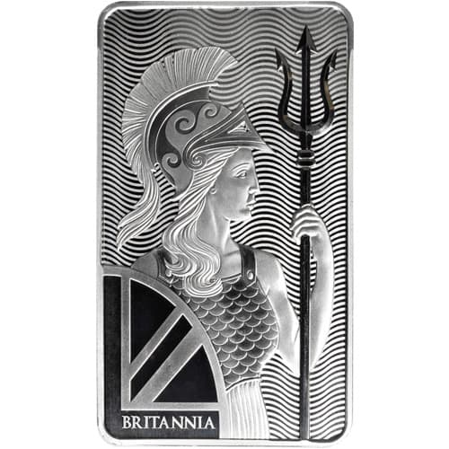 10 oz British Silver Britannia Bar (New)